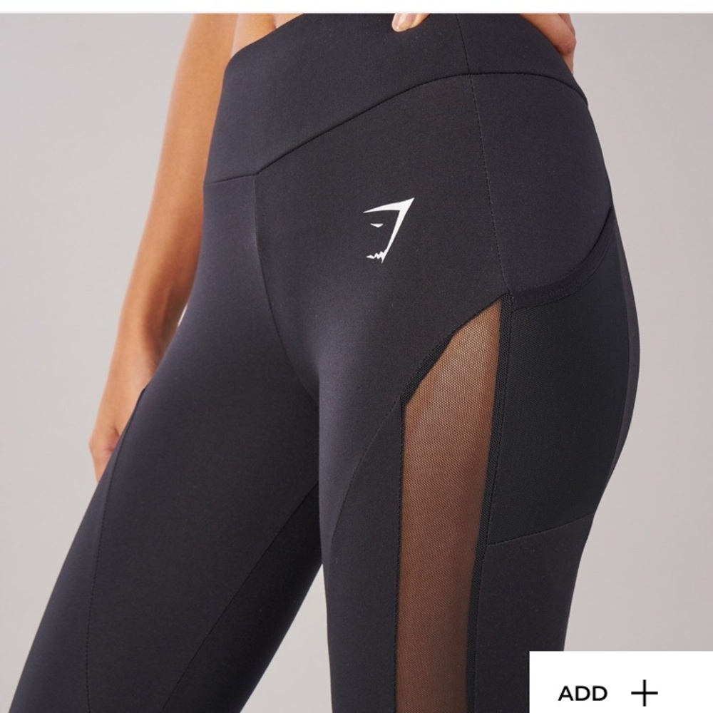 Black Gymshark Cropped Workout Pants Size SMALL